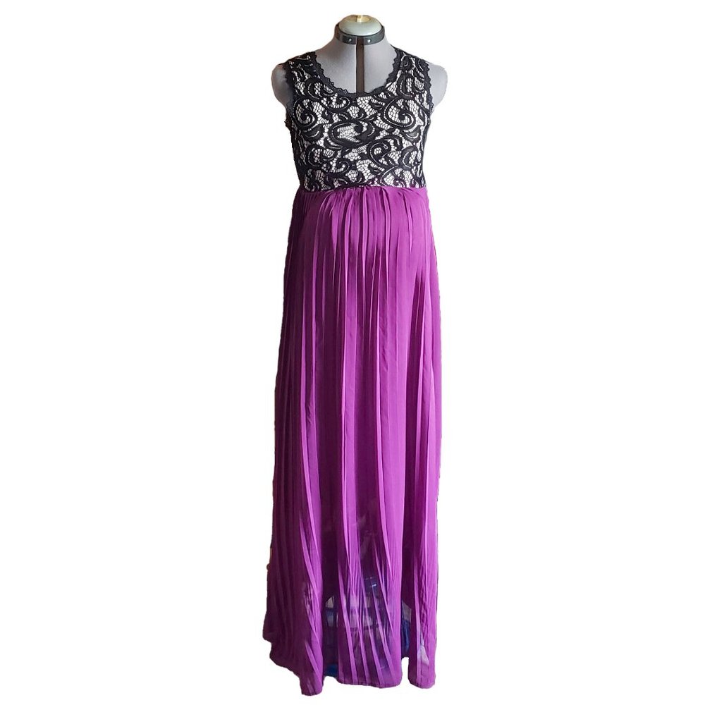 Pink Blush Purple Maternity Maxi Dress Size Md
